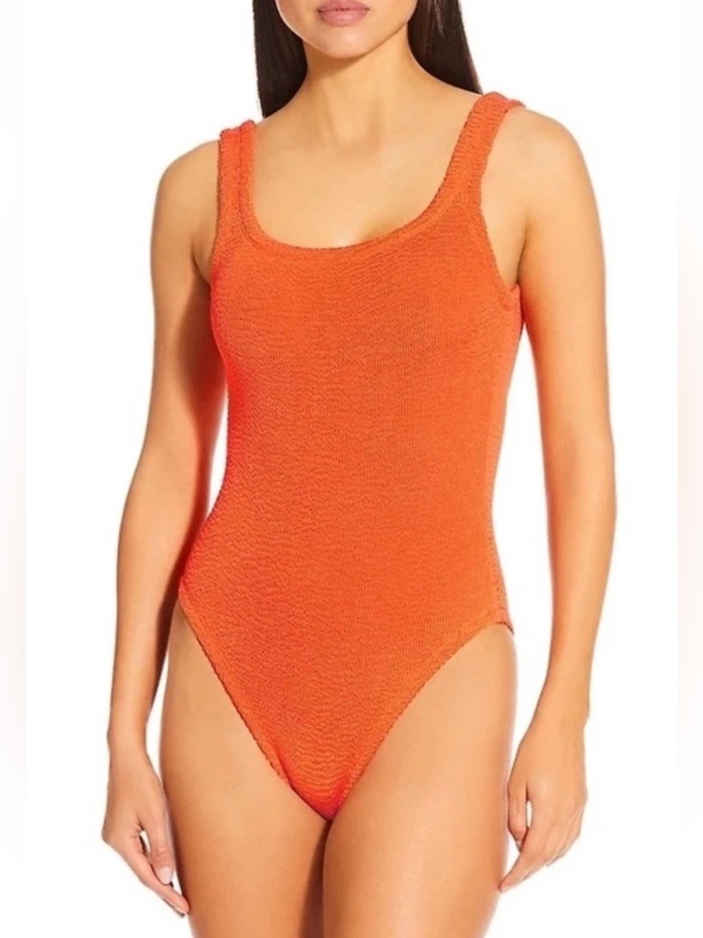 Antonio Melani Crinkle Classic Square Neck Tank One Size One Piece Swimsuit NWT
